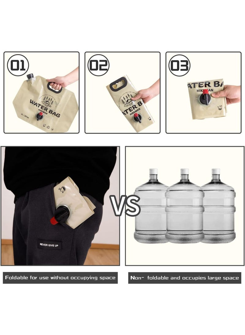 MHR 8L Portable Water Storage Bag - Thick, Durable Water Carrier for Survival, Camping, Hiking, Cycling, Fishing & Emergency Use - Compact Foldable Design for Easy Travel, Outdoor Adventures & Car Trips - Image 5