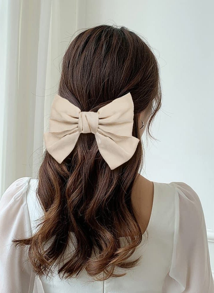 Oversized Satin Hair Bows - 12 Pack Large Bowknot French Barrettes Hair Clips for Women and Girls, Perfect for Bun and Ponytail Holders, Stylish Hair Ribbon Accessories. - Image 4