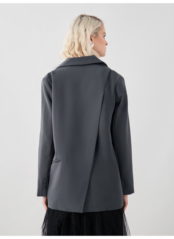 Take Two Take Two Solid Long Sleeve Front Button Blazer  - Image 5