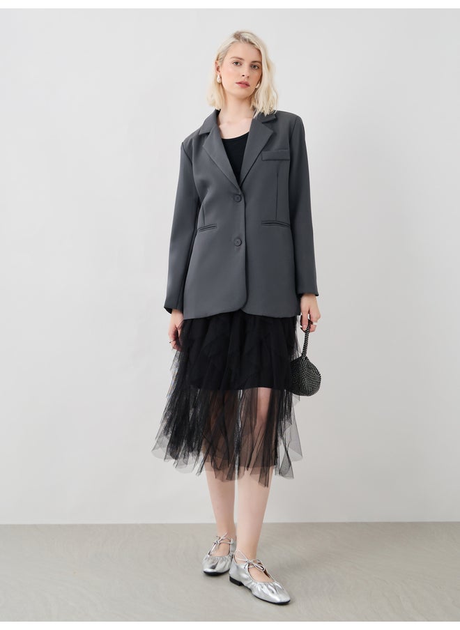 Take Two Take Two Solid Long Sleeve Front Button Blazer  - Image 3