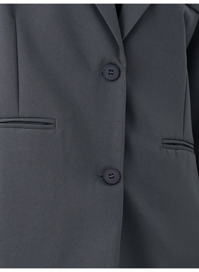 Take Two Take Two Solid Long Sleeve Front Button Blazer  - Image 4