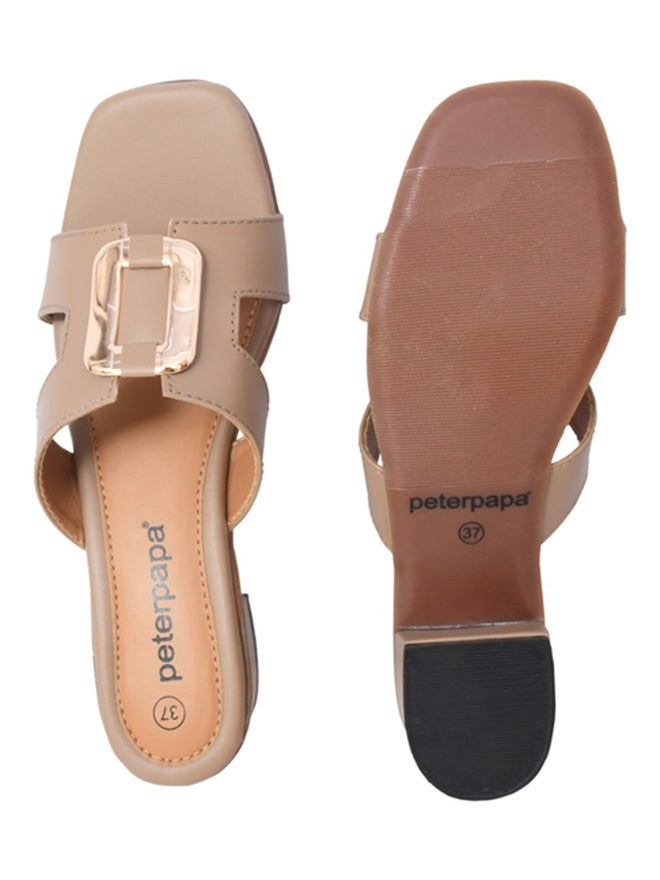 Peterpapa Maya Metal Trim Block Heel Sandals - Image 4