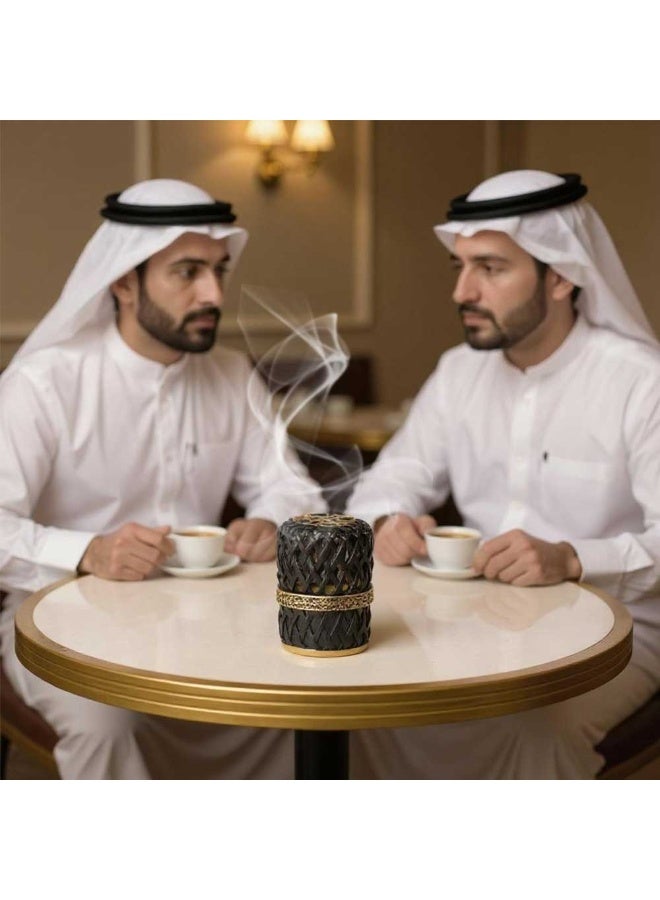 Bakhoor BoSidin Elegant Arabian Style Resin Incense Burner, Bakhoor Oud Holder with Metal Tray Censer for Yoga, Aromatherapy, Bedroom, Home & Office - Image 2