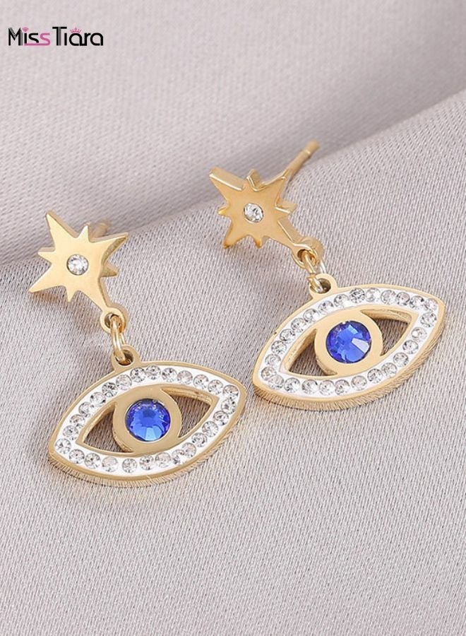 MissTiara Stylish Elegant Devil's Eye Lucky Dangle Earring  - Image 2