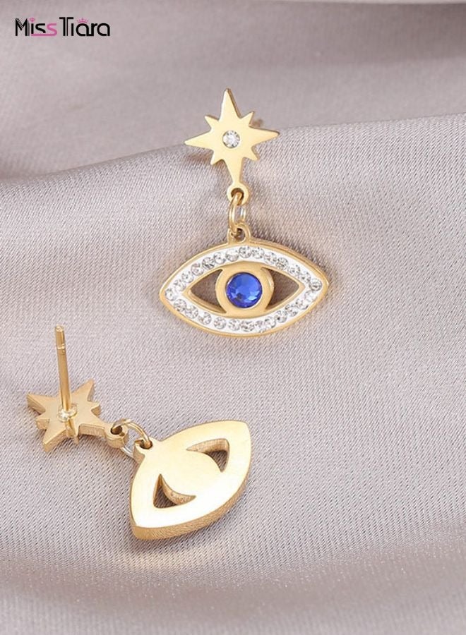 MissTiara Stylish Elegant Devil's Eye Lucky Dangle Earring  - Image 3