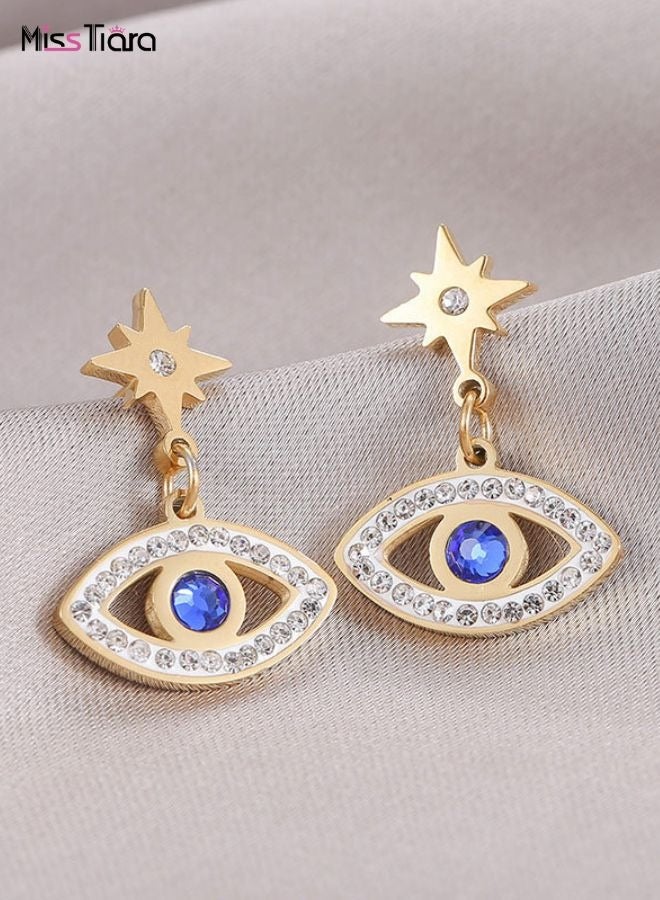 MissTiara Stylish Elegant Devil's Eye Lucky Dangle Earring  - Image 4