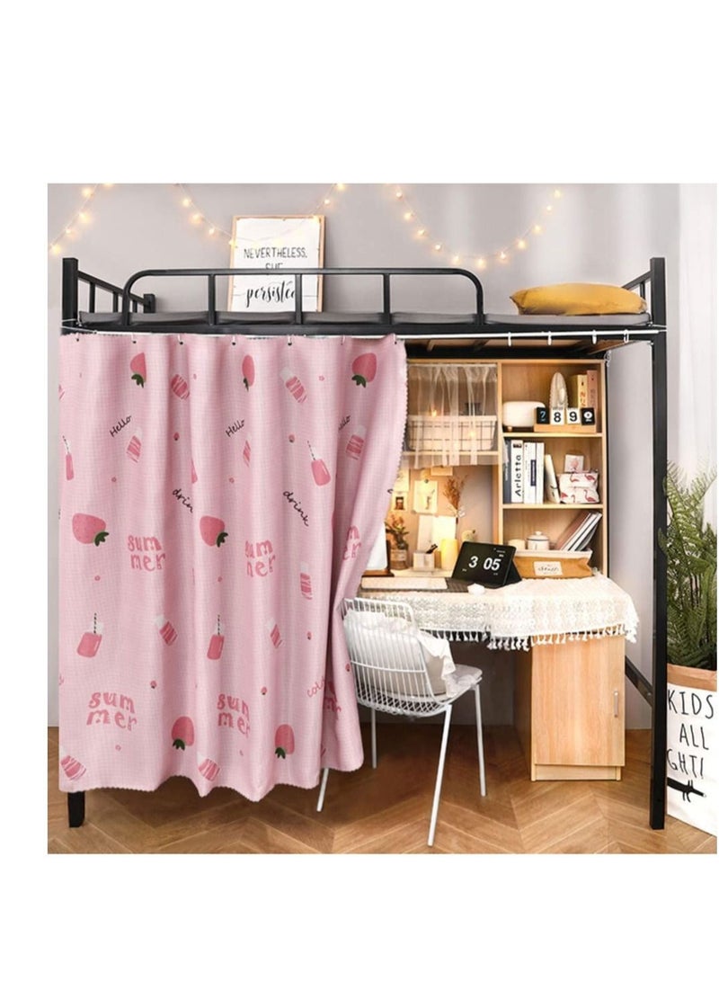 Excefore Dormitory Bunk Bed Curtains, Dustproof Bed Canopy, Blackout Cloth Mosquito Nets Bed Tent Curtain, Dorm Sleep Privacy Bed Spread Blackout Curtains (2 Panels, Pink) - Image 3