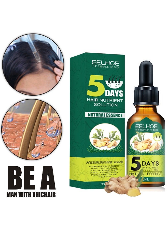 إيلهو جوهر نمو الشعر ، لعلاج تساقط الشعر ، وتجديد الشعر وفروة الرأس ، زيت الزنجبيل الأساسية لدعم صحة الشعر علاج ترقق الشعر للرجال 30 مل - Image 2
