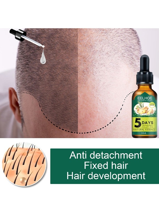 إيلهو جوهر نمو الشعر ، لعلاج تساقط الشعر ، وتجديد الشعر وفروة الرأس ، زيت الزنجبيل الأساسية لدعم صحة الشعر علاج ترقق الشعر للرجال 30 مل - Image 5