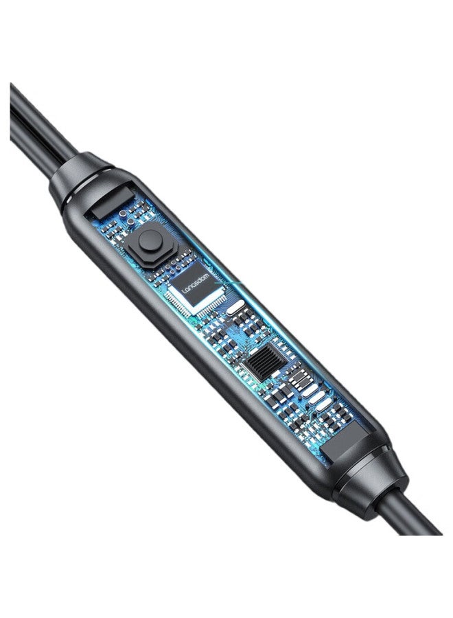 Langston Lansidun Computer Headset Wired Dual Plug Dual Jack With Microphone, Laptop Desktop Gaming Karaoke Voice Two-In V6 Dual Plug-2M Black - Image 3