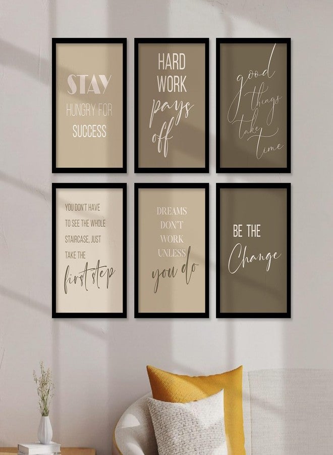 walllane - Motivational Wall Poster for Living Room, Bedroom, Office | Framed Painting | Poster With Frame | Frames For Wall Decor (10 Inch x 13 Inch) Set Of 6 Cate- 003 - Image 2