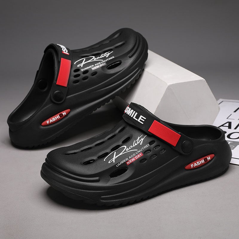 Hole Shoes Men'S Indoor Eva Step Excrement Feeling Shoes Two Wear Sandals And Slippers Outdoor Beach Shoes Men'S Slipper - Image 3