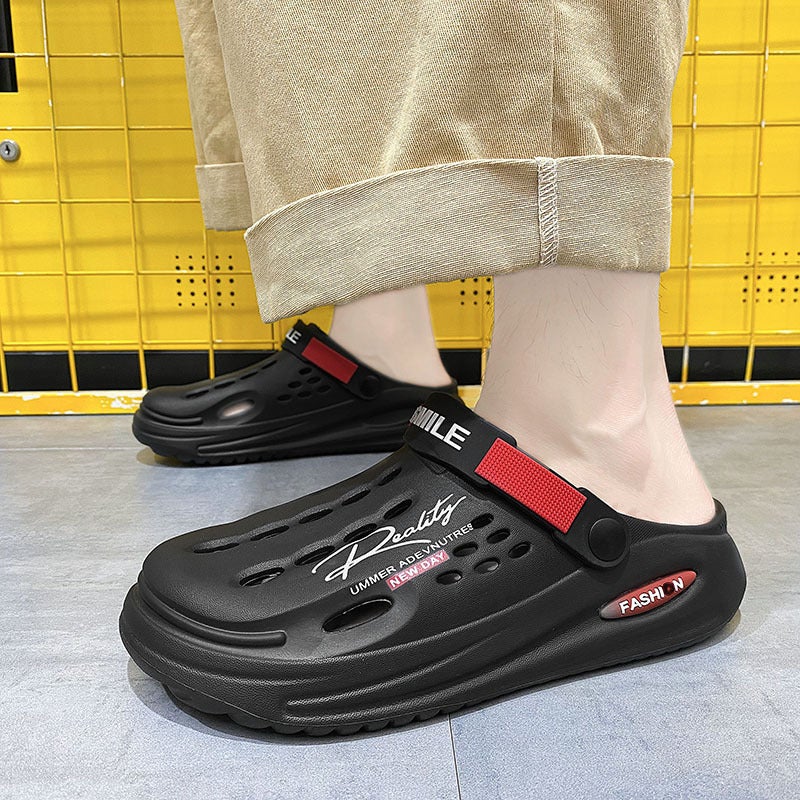 Hole Shoes Men'S Indoor Eva Step Excrement Feeling Shoes Two Wear Sandals And Slippers Outdoor Beach Shoes Men'S Slipper - Image 5