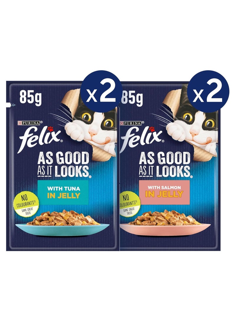 Purina Felix As Good As It Looks Adult Cat Food Salmon In Jelly 340 G  - Image 3