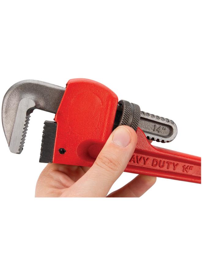 Performance Tool Precision Milled Drop Forged Steel Pipe Wrench Red and Silver 14inch W1133-14B - Image 3