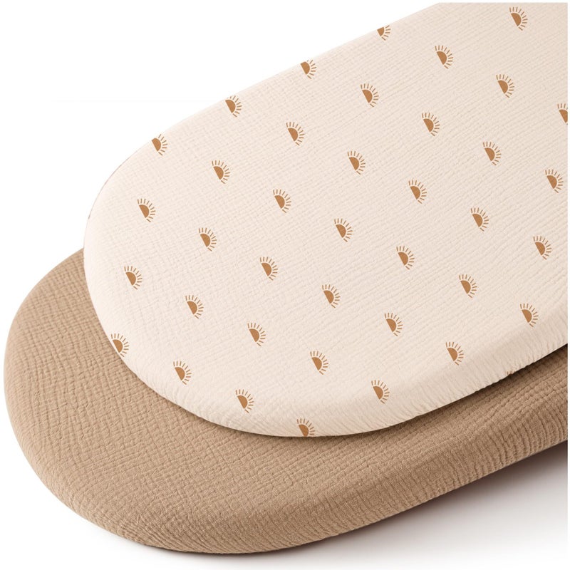 Two-Piece Created Fabric Baby Cotton Yarn Bed Cover Printed Baby Bed Full-Cover Double-Layer Cotton Yarn Breathable Bed Sheet - Image 3