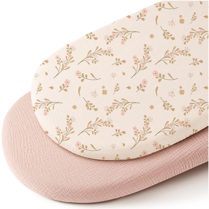 Two-Piece Created Fabric Baby Cotton Yarn Bed Cover Printed Baby Bed Full-Cover Double-Layer Cotton Yarn Breathable Bed Sheet - Image 4