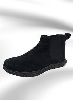Meto Black suede Chelsea boots with genuine leather and a toe sole  - Image 1
