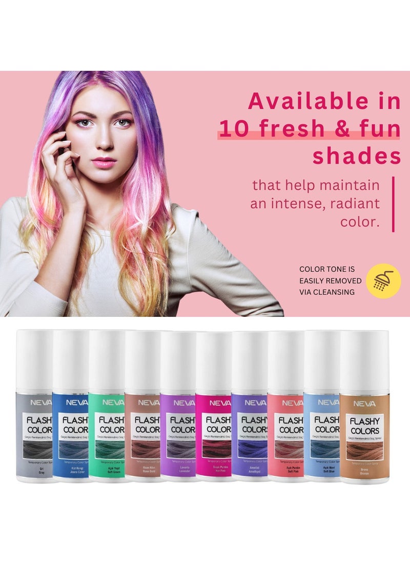 NEVA - Flashy Hair Colors Temporary Hair Color Spray - 75ml - AMETHYST - Image 1