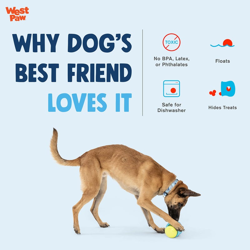 WEST PAW Zogoflex Toppl Treat Dispensing Dog Toy Puzzle â€“ Interactive Chew Toys for Dogs â€“ Dog Toy for Moderate Chewers, Fetch, Catch â€“ Holds Kibble, Treats, X-Large, Granny Smith - Image 3