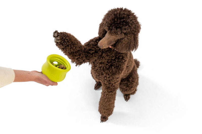 WEST PAW Zogoflex Toppl Treat Dispensing Dog Toy Puzzle â€“ Interactive Chew Toys for Dogs â€“ Dog Toy for Moderate Chewers, Fetch, Catch â€“ Holds Kibble, Treats, X-Large, Granny Smith - Image 4