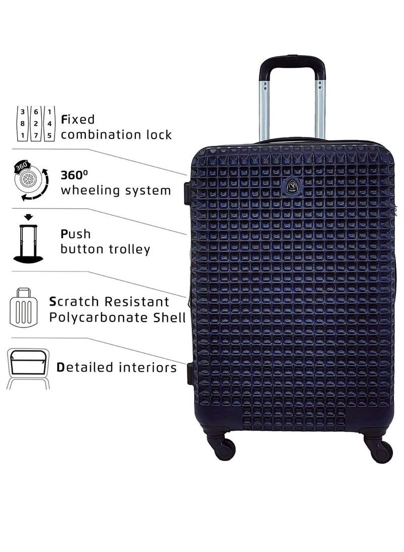 ROWER Luggage Set of 3 Hard Side Lightweight Travel Bag Trolley Set With Spinner Wheels & Lock (20/25/29 Inches) - Image 2