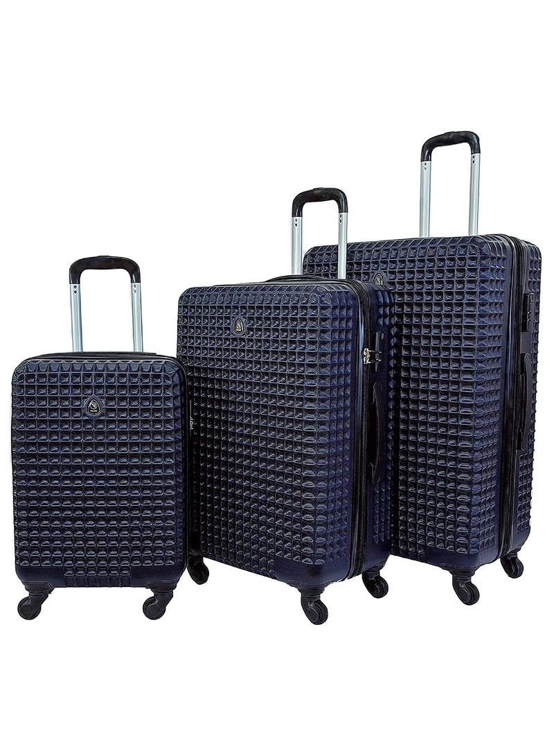 ROWER Luggage Set of 3 Hard Side Lightweight Travel Bag Trolley Set With Spinner Wheels & Lock (20/25/29 Inches) - Image 1