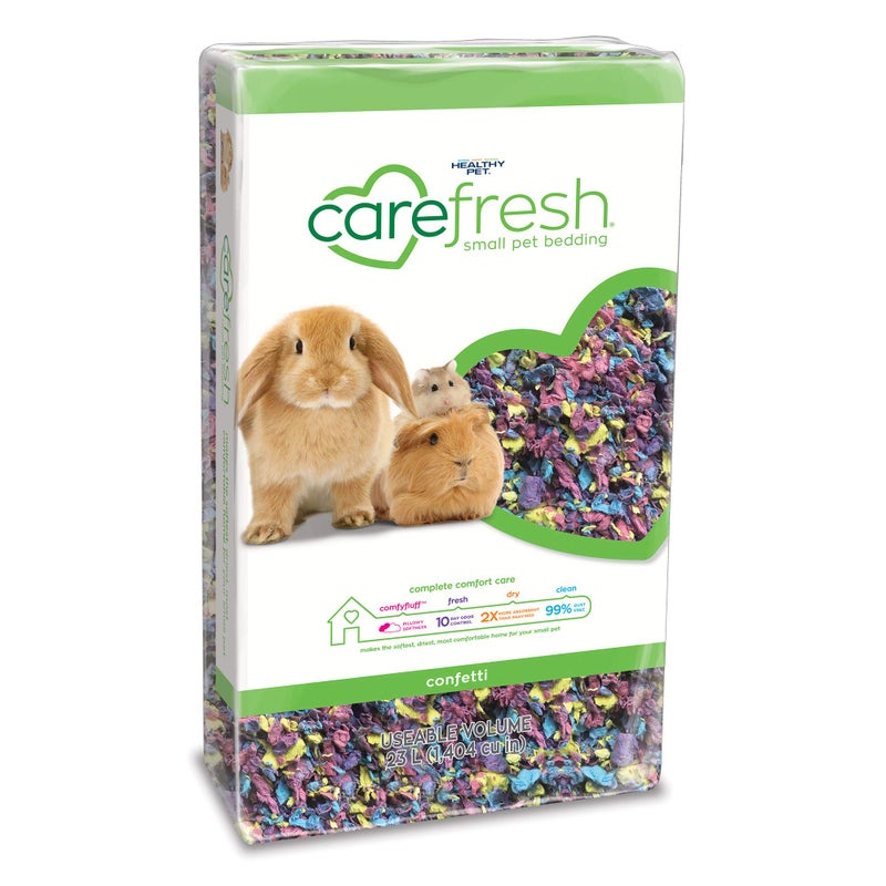 Carefresh 99% Dust-Free Confetti Natural Paper Small Pet Bedding with Odor Control, 23 L - Image 1