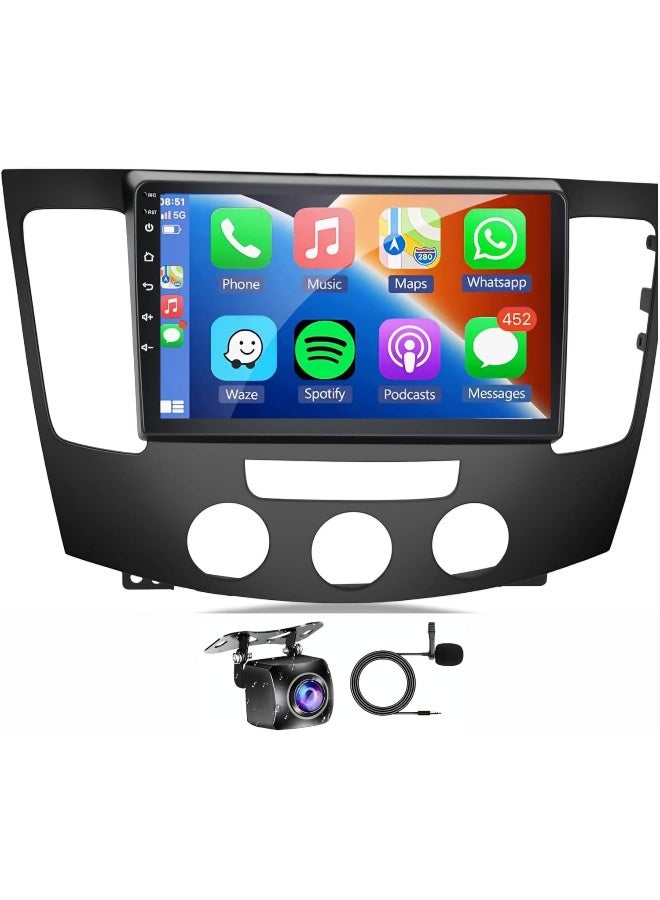 Vierex Fit Hyundai Sonata Car Stereo Sonata NF 2009 2010 (Manual A/C) Android Screen With Apple Carplay Android Auto Wireless WiFi DSP FM&AM BT AHD Camera Included (2+32GB Carplay) - Image 1