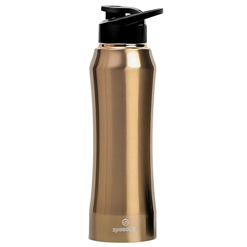 Speedex Stainless Steel Gold Water Bottle 1 Litre with Sipper Cap – Leak-Proof, Durable, Lightweight | Ideal for Office, School, Travel | Single Bottle (1000ml) - Image 1