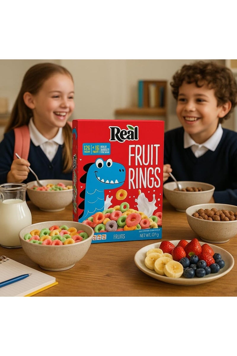 Real Flakes Fruit Rings – High Protein, Low Sugar, Healthy Breakfast Cereal, 250g (Pack Of 3) - Image 3