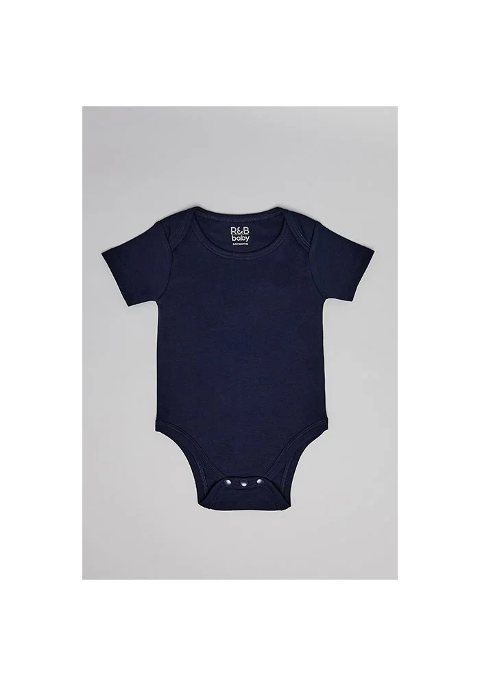 R&b 3 Pack Solid Bodysuits with Short Sleeves