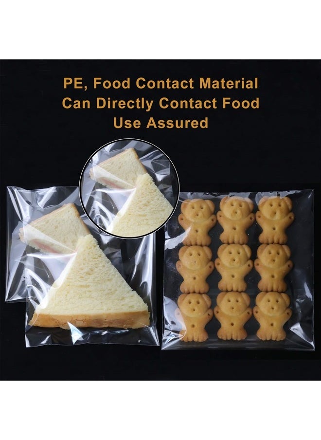 400 Pcs 4"x4.73" Clear Resealable Cellophane Bags Good for Bakery, Candle, Soap, Cookie Poly Bags
