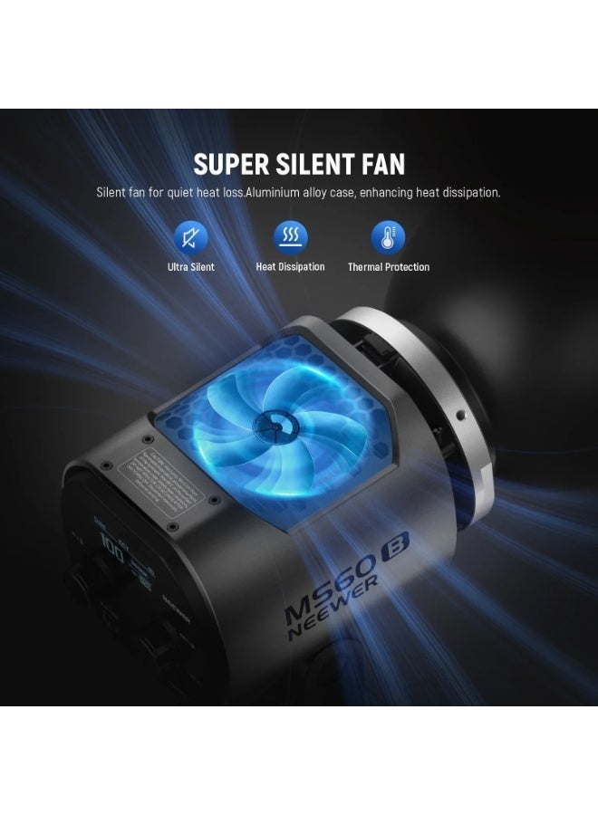 نيوير MS60B Bi-Color LED Video Light Handheld Spotlight - Image 4