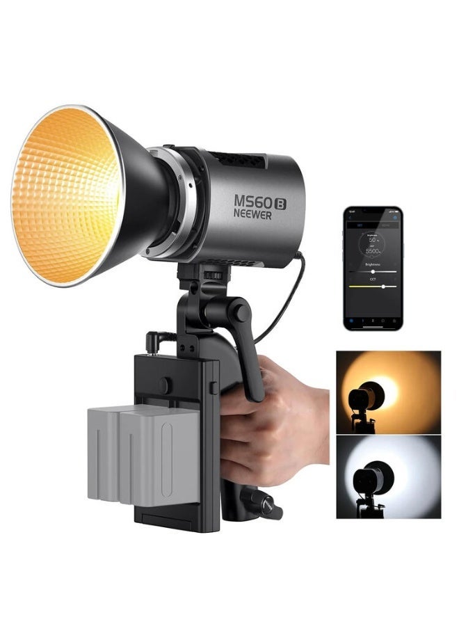 نيوير MS60B Bi-Color LED Video Light Handheld Spotlight - Image 1