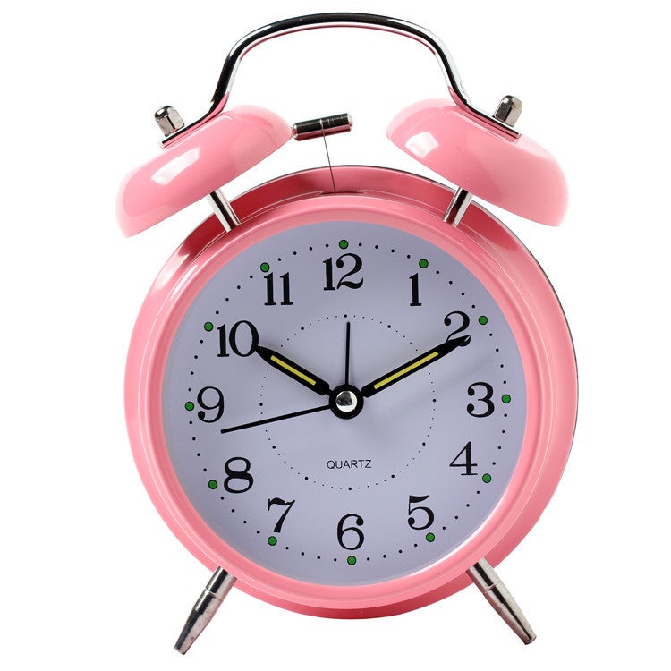 Supply 4 Inch Metal Bell Alarm Clock Can Add Logo Mute With Light Children'S Clock And Clock - Image 1