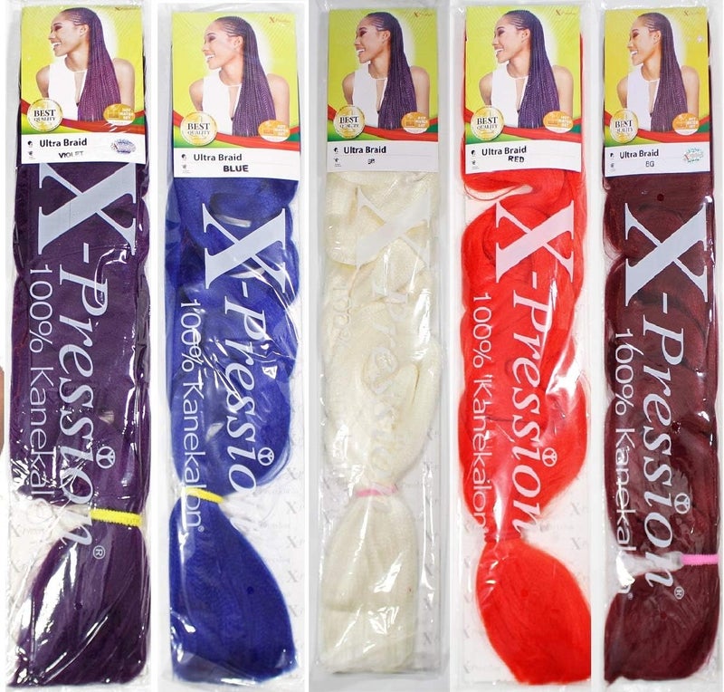 XPRESSION Xpression Ultra Hair Braid Braiding Extension Choice of Colours Blue