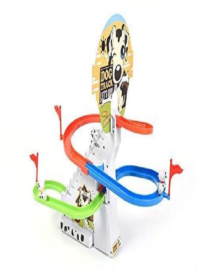 Liberty imports - Dalmatian Puppy Spotty Dog Chasing Race Track Game Set - Playful Roller Coaster Playset with LED Flashing Lights and Music On/Off Button for Toddlers and Kids - Image 1