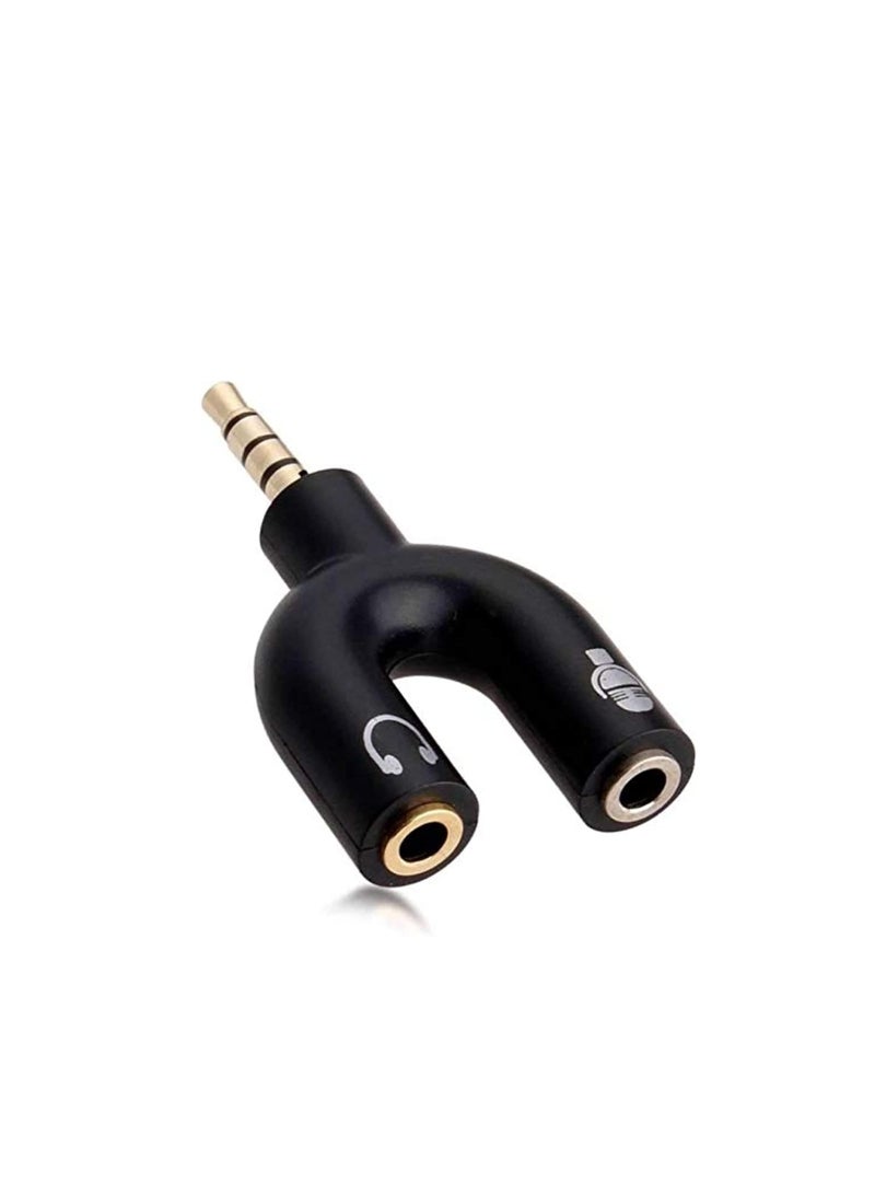 Keendex KX 2973 3.5mm Stereo Splitter Audio 1 Male to 2 Female U Shaped Headset Adapter - Multicolor - Image 2