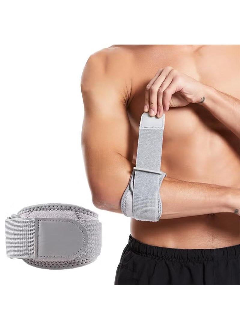 XiuWoo Tennis Elbow Support Brace, Anti Tendinitis Elbow Brace, Elbow Brace with Compression Pad for Golf and Tennis, Elbow Pain Relief for Golf and Tennis, Counterforce Brace for Forearm Support, grey  - Image 1