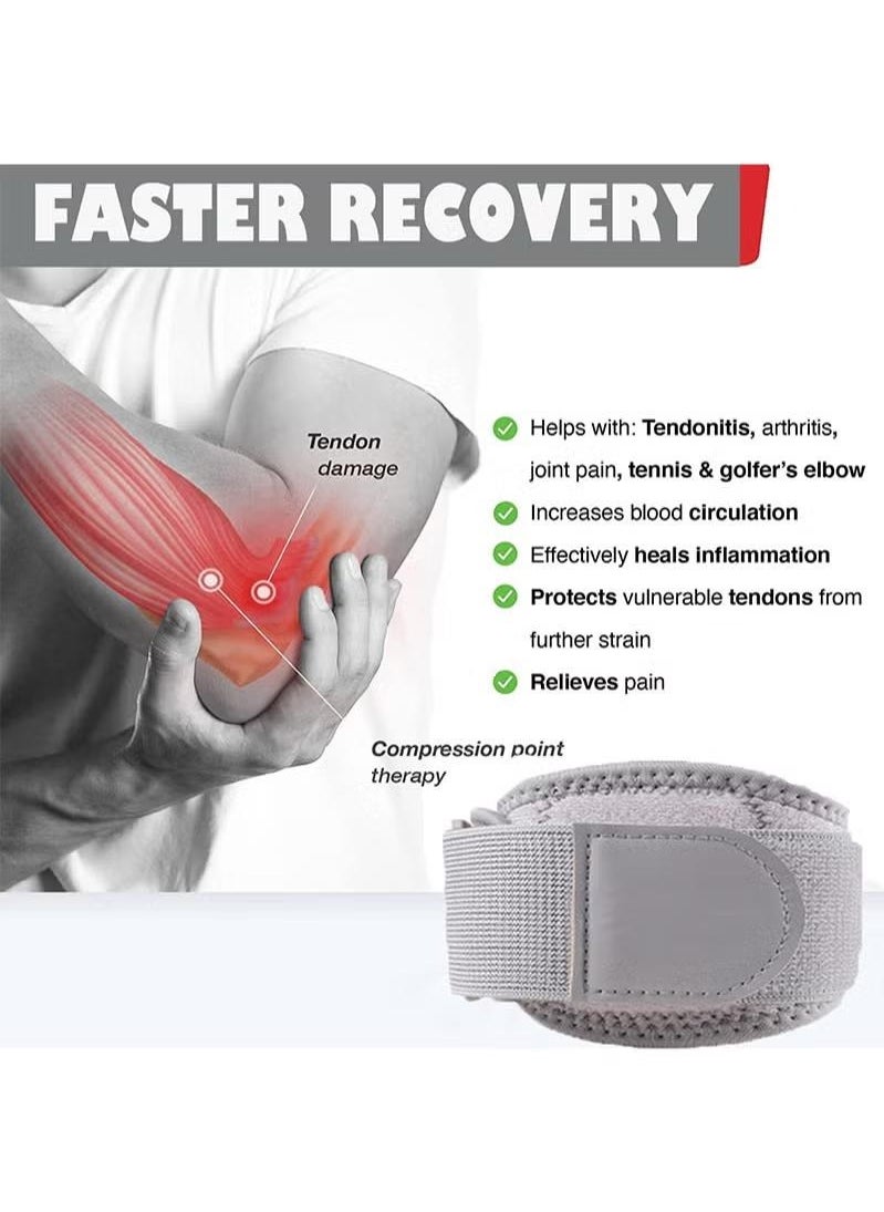 دعامة دعم مرفق التنس، دعامة الكوع المضادة لالتهاب الأوتار، دعامة الكوع مع وسادة ضغط للجولف والتنس، تخفيف آلام الكوع للجولف والتنس، دعامة القوة المضادة لدعم الساعد، رمادي - pzsku/Z72FB62A08B87DDD3E3C2Z/45/_/1716952061/8f35c345-1896-4e9a-90dd-3b540c7dc6ae