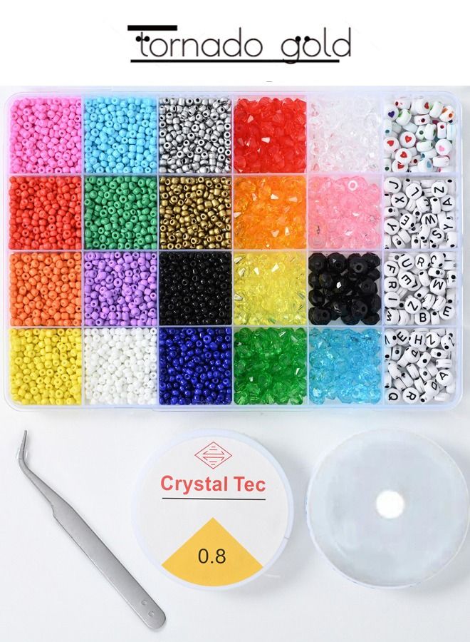 tornado gold DIY Handmade Glass Alphabet Beads Making Kids Playset 19 x 13 x 2cm - Image 1