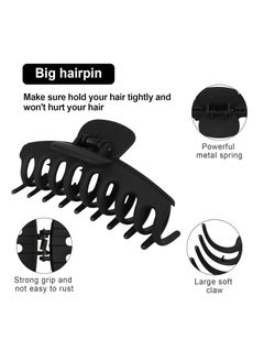 2 Pack Big Hair Claw Clips Nonslip Large Claw Clip for Women and Girls Hair,Strong Hold Grips Hair Accessories 4 Inch (Black) - pzsku/Z72FB6B8FF8639DD91F6FZ/45/_/1731666261/01b67c03-e359-4d68-9155-9b790ba87dcc