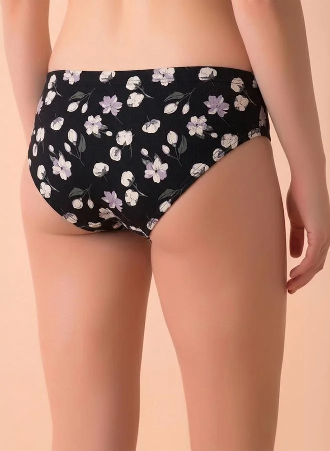 Clovia  Pack of 3-Mid Waist Printed Hipster Panties with Inner Elastic - 100% Cotton for Women | Best Price UAE