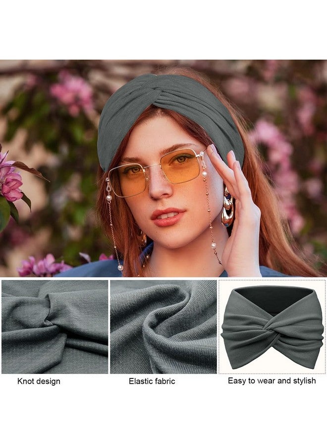 maycreate ® 3Pcs Wide Hair Band For Women, Headband For Women Girls, Stretchy Hair Bands For Women, Twisted Knots Hair Wrap, Soft Dacron Turban Head Bands For Face Clean, Makeup, Yoga, Workout - Image 3