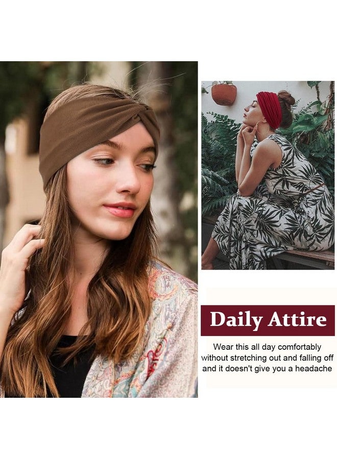 maycreate ® 3Pcs Wide Hair Band For Women, Headband For Women Girls, Stretchy Hair Bands For Women, Twisted Knots Hair Wrap, Soft Dacron Turban Head Bands For Face Clean, Makeup, Yoga, Workout - Image 4