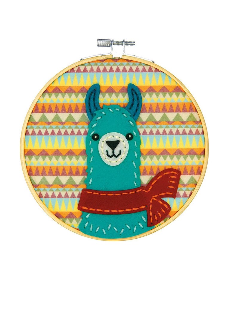 ART Felt Applique Kit 6inch Round Llama - Image 2