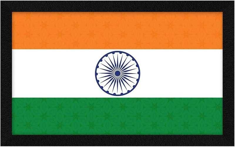 ArtX Indian National Flag Wall Art Framed Painting - Image 1