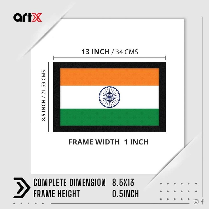 ArtX Indian National Flag Wall Art Framed Painting - Image 2