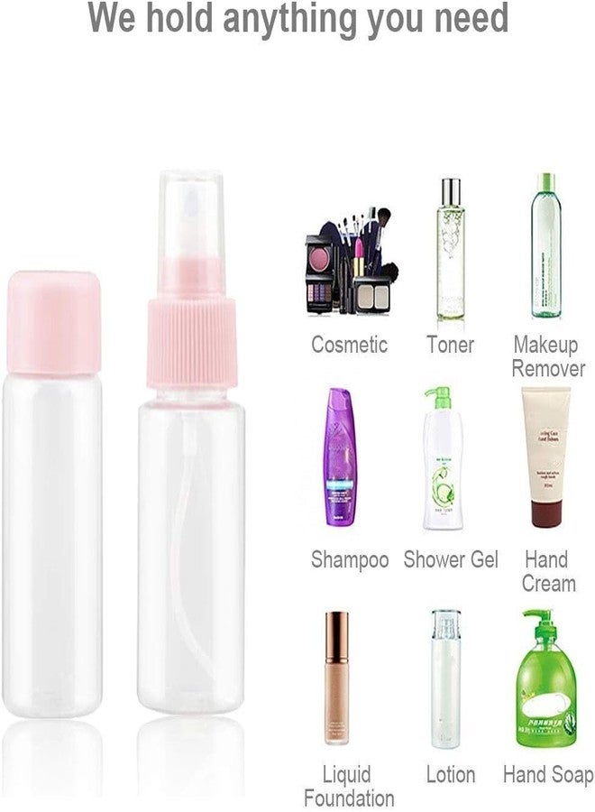 HIRKO Travel Bottles for Toiletries - Refillable Empty Mini Containers with Pouch- Travelling Accessories & Essentials Kit Set for Shampoo, Cosmetics, and More (7pcs) (Pink) - Image 5